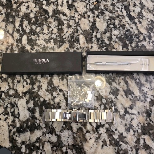 Bracciale shinola 20mm acciaio - bracciale,