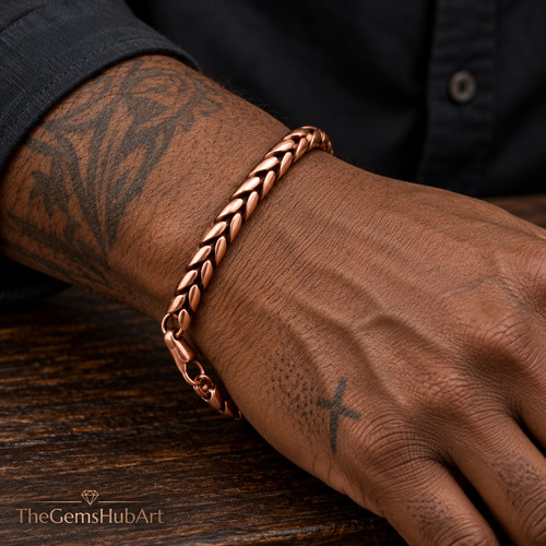 Bracciale rame puro fatto a - bracciale,