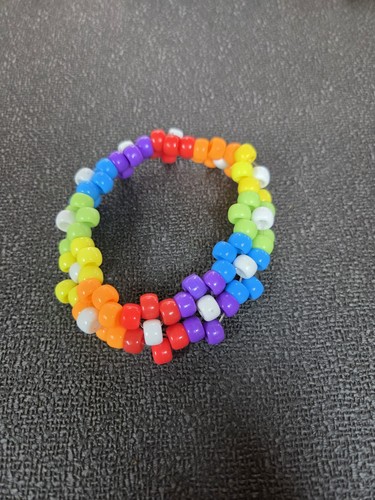 Bracciale kandi con fiori - bracciale,